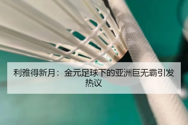 利雅得新月：金元足球下的亚洲巨无霸引发热议